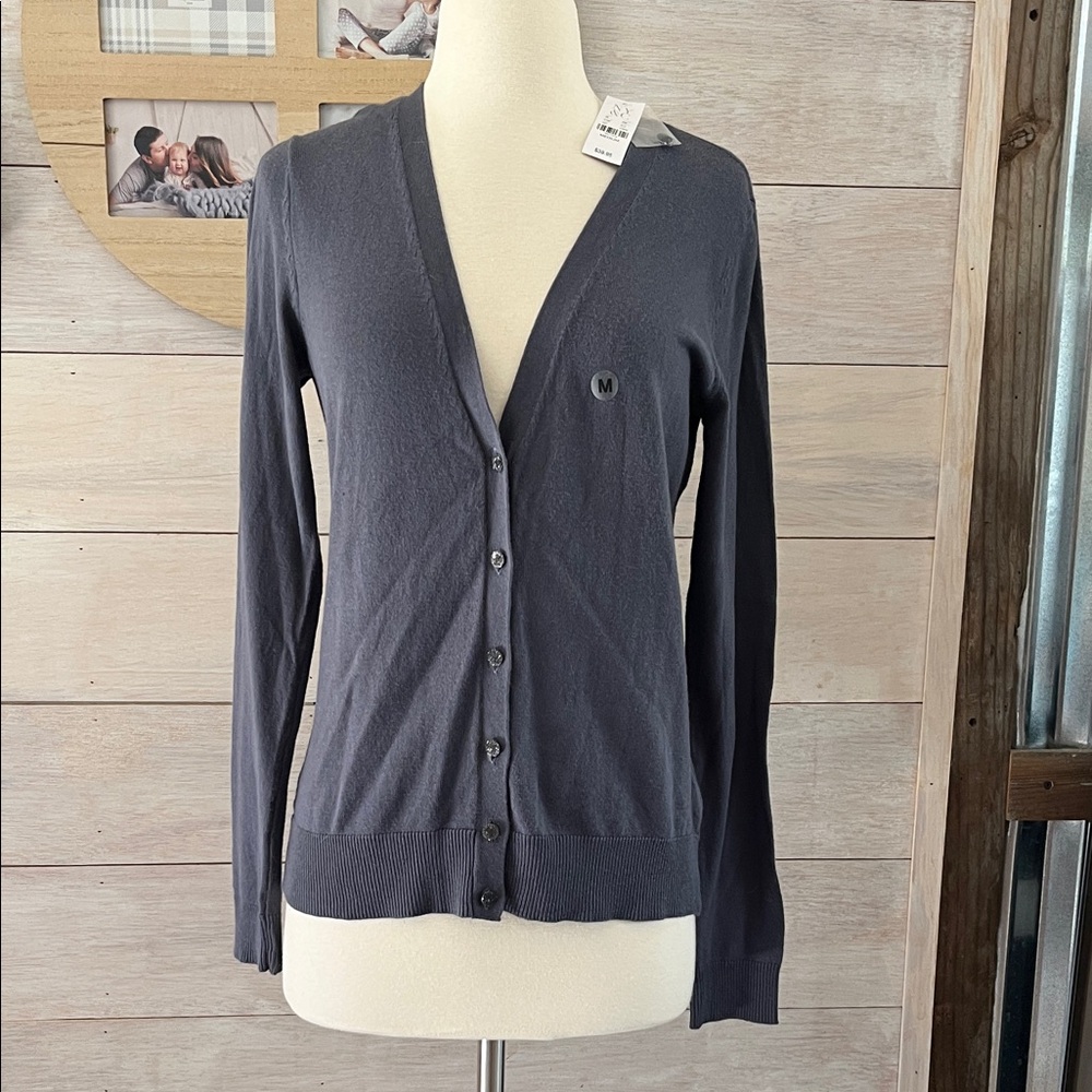 New York & Company Charcoal Cardigan M
